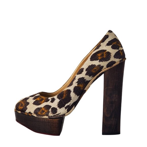 Charlotte Olympia Shoes - Charlotte Olympia Leopard Print Dolly Pumps